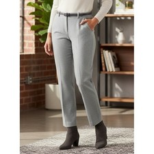 LL Bean Classic Fit Women's Casual Pants Size 6 Gray Straight Preppy Stretch