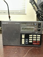 Vintage Sony ICF-2003 FM/LW/MW/SW PLL Shortwave HAM SSB Radio. Very sensitive.