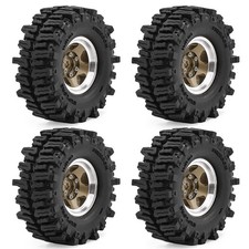 1.3 In Beadlock Wheels And Tires For Rc Crawler Car 118 Trx4m Fcx18 124 Scx24
