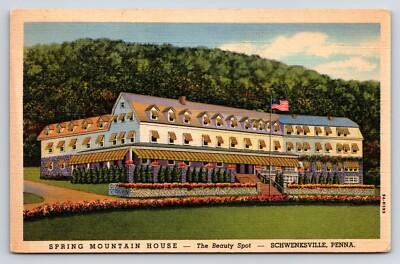 Postcard Spring Mountain House, The Beauty Spot, Schwenksville, Pennsylvania 