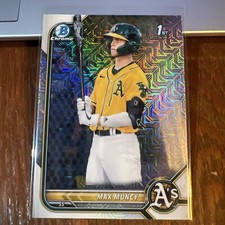 Max Muncy 2022 1st Bowman Chrome Mega Box Mojo Refractor #BCP-89 Athletics
