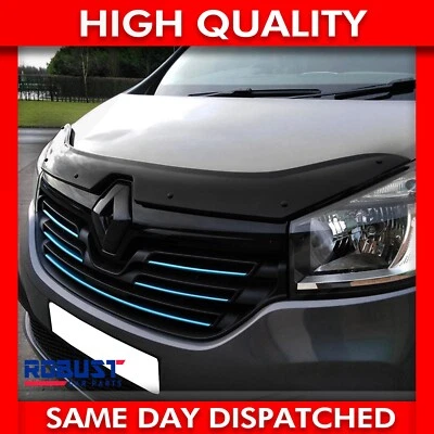 ROBUST CAR PARTS FOR RENAULT TRAFIC BONNET WIND STONE DEFLECTOR PROTECTOR BRA BLACK (2014-2018)