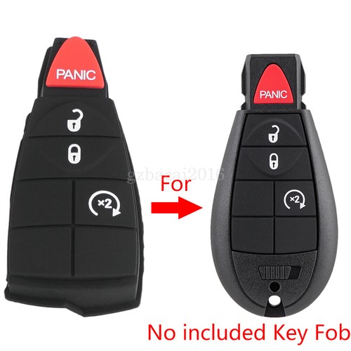 2x Car Key Fob Rubber Pad 4 Buttons for Durango Grand Caravan Journey IYZ-C01C - Foto 2 di 6