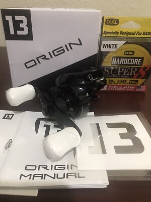 13 FISHING ORIGIN ONE 3 CASTING FISHING REEL 7BB 8.1:1 +20 LB BRAIDED LINE PACK