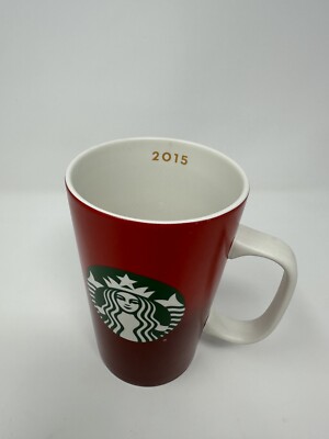 Starbucks 16oz Tall Mug 2015 Red Dot Collection Mermaid
