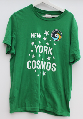 New York Cosmos Football T Shirt Green Umbro Short Sleeve Mens