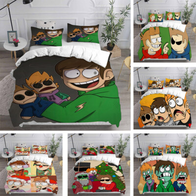 Eddsworld Edd Tord Matt Tom 3D Bettbezug Bettwäsche Set Kissenbezug Quilt Single