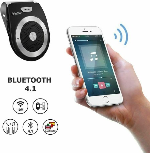 KIT BLUETOOTH VIVAVOCE PER AUTO UNIVERSALE SPEAKER SMARTPHONE SUPPORTO CALAMITA - Foto 3 di 7