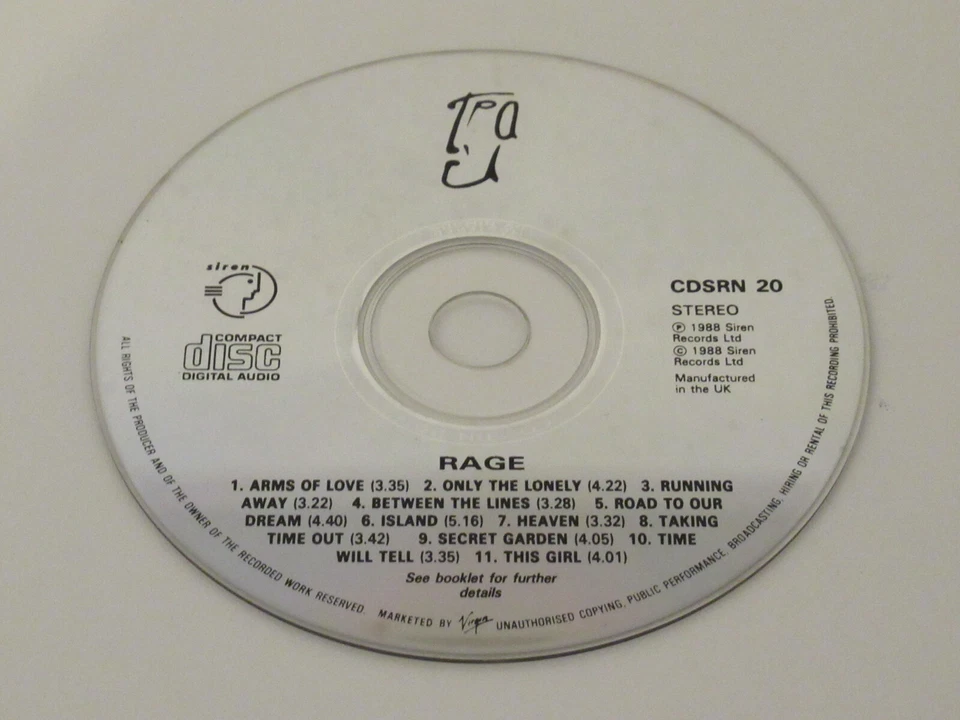 T'Pau – Rage / Siren - CDSRN 20 CD ALBUM - Bild 2 von 3