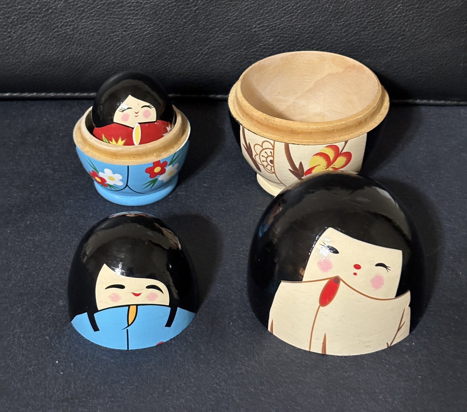 Kawaii Kokeshi Nesting Dolls 5 PC Gift Set eBay