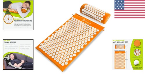 Vielseitiges Akupressur Therapie Set - Matte & Kissen zur Ganzkörperentspannung, grau - Bild 2 von 8