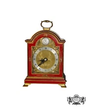 Mid 20th Century Elliott London Painted Gilt Chinoiserie Bracket Clock