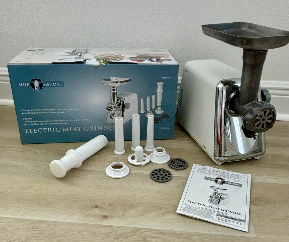 Ship to Shore Electric Meat Grinder 3 Grinding Plates 120V 99598 eBay