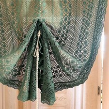 Crochet Roman Curtain Vintage Style Lace Floral Hollow Valance Cafe Door Window