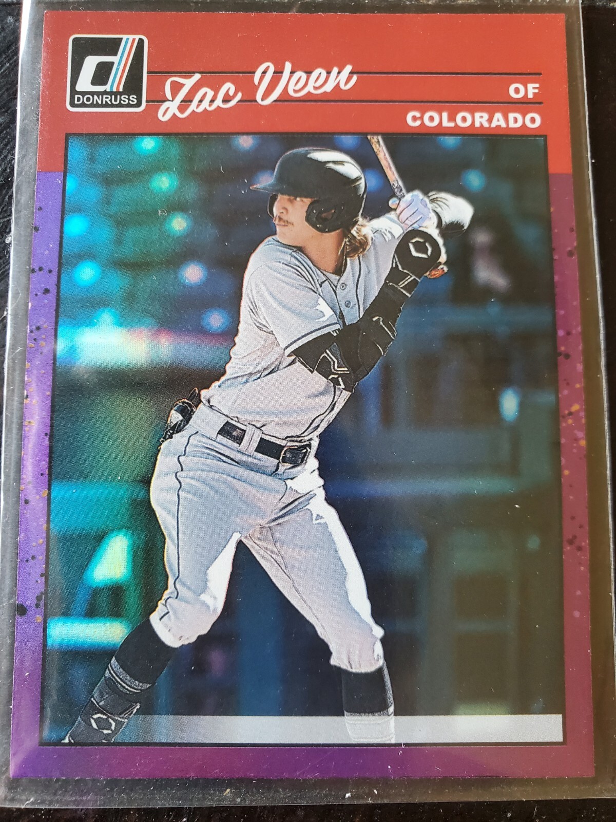 Zac Veen 2023 Donruss 1990 Retro Holo Purple