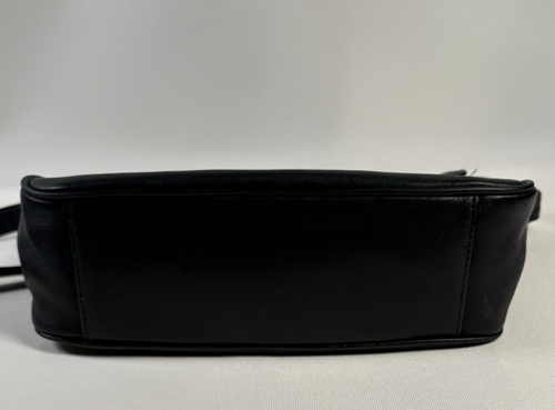 Vintage Etienne Aigner Purse Black Leather Shoulder Crossbody Bag 6 Compartments - Bild 21 von 22