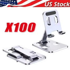 Universal Adjustable Metal Desk Tabletop Phone iPad Tablet Stand lot Foldable US