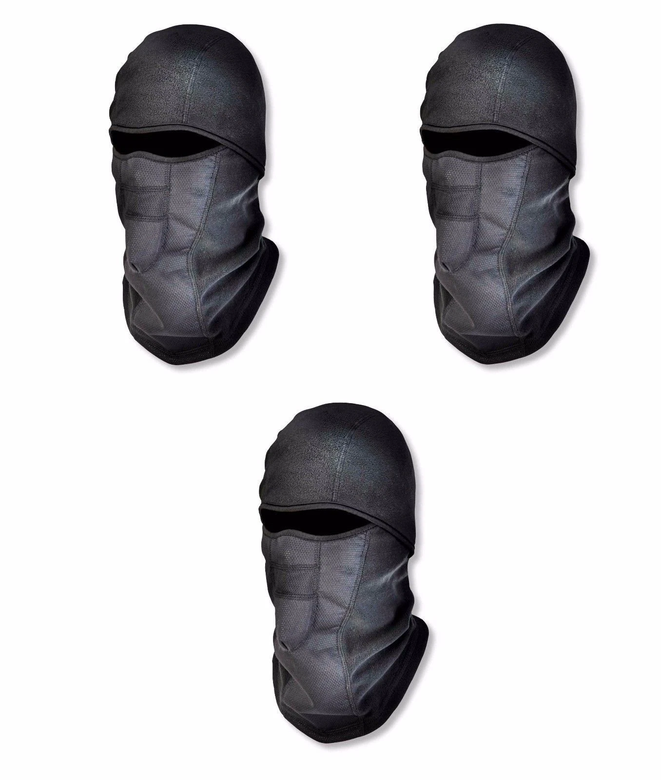 MOTORCYCLE BALACLAVA Full Face Ski Mask WindField Fleece Warm Head, 3 Pack