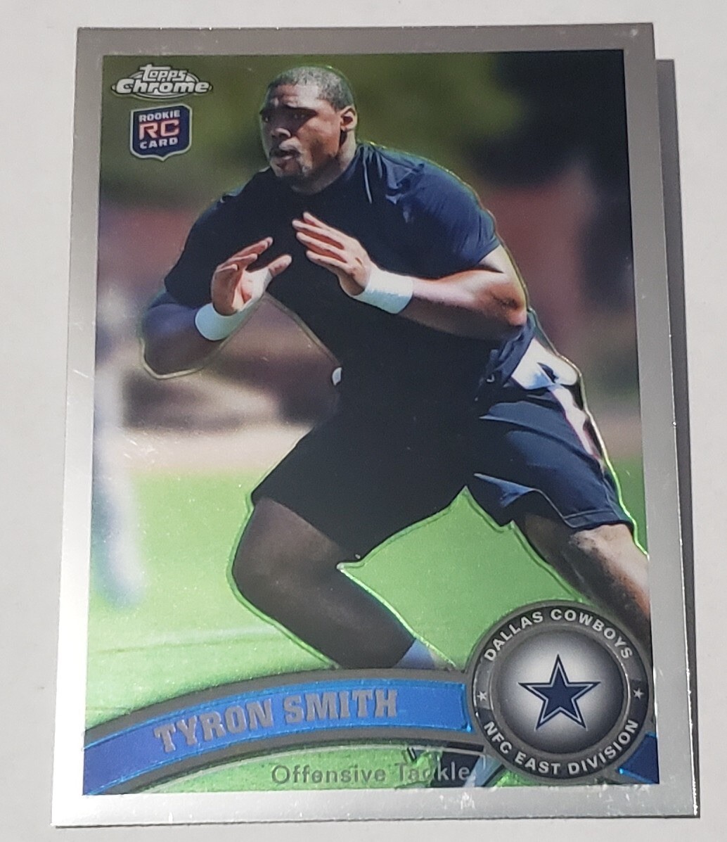 🔥2011 Topps Chrome #38 TYRON SMITH  RC Rookie Dallas CowboysFree Shipping