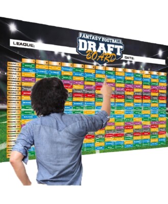 Fantasy Football Draft Board Kit 2023-24: XL, 14 Teams, 20 Rounds