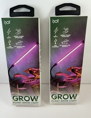 x2 NEW iJoy Plant Grow Lights 6 Watt USB Powered NIB lot Of 2