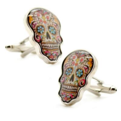 Small Details Day of The Dead Sugar Skulls Cufflinks