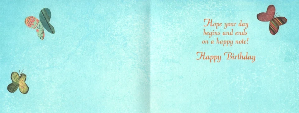 Happy Birthday Bouquet of Butterfly Butterflies Leanin' Tree Greeting Card - Image 2 of 3