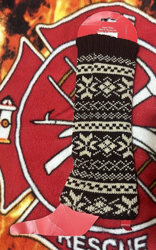 Calentadores de piernas - Yes Coco Calentadores de piernas de punto grueso suaves marrón talla única para la mayoría Foto 2 de 4