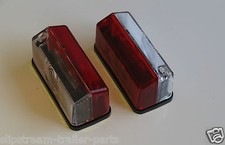 RED CLEAR SIDE MARKER LIGHT (x2) FOR BRENDERUP, BATESON, BRIAN JAMES TRAILERS