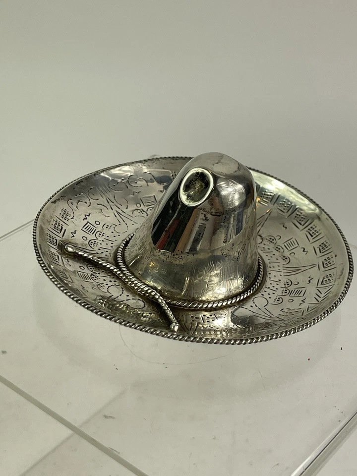 "De colección México Souvenir Plata de Ley Sombrero Plateria Alejo Eagle .925 4""" Foto 4 de 4