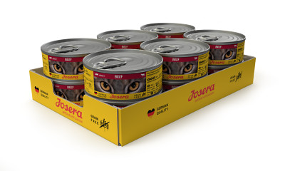 JOSERA Beef Nassfutter (12 x 85 g) | mit Rind, Lachsöl & Omega-3 | getreidefrei