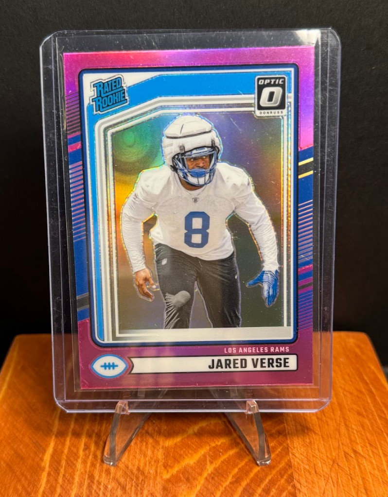 2024 Panini Donruss - Rated Rookie Jared Verse #341 Optic Preview Pink Prizm