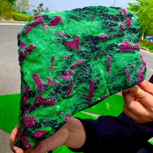12.27LB Natural green Ruby zoisite (anylite) crystal Chakra Healing Energy - Picture 9 of 21