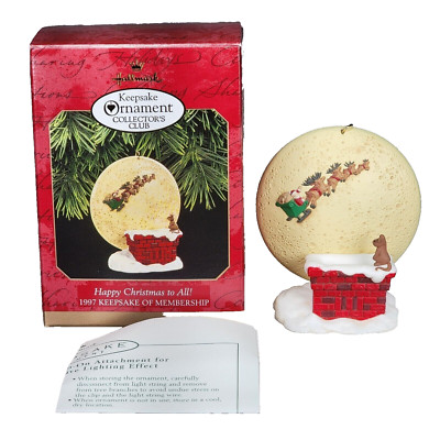 1997 Hallmark Keepsake Ornament HAPPY CHRISTMAS TO ALL Club Exclusive S20