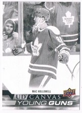 2022-23 UPPER DECK EXTENDED UD CANVAS YOUNG GUNS BLACK WHITE MAC HOLLOWELL