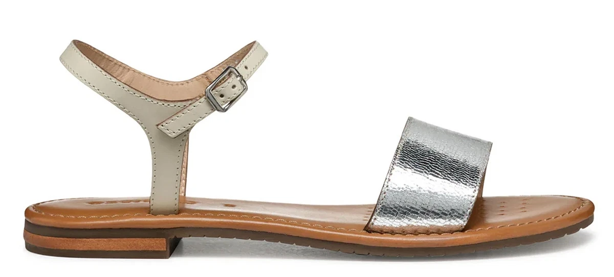 Geox D Brionia L, Sandali Piatti Bambine e Ragazze
