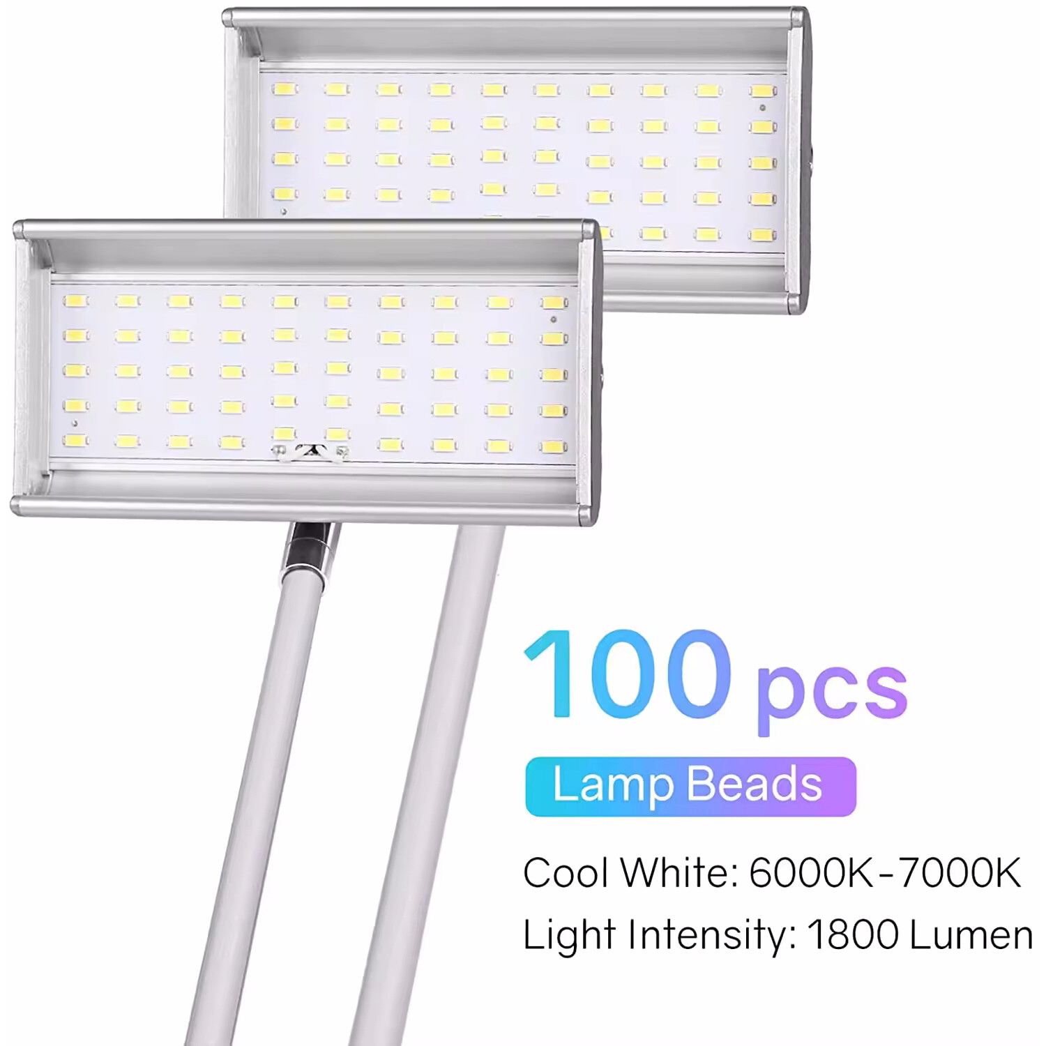 2Pcs 21W Connectable Trade Show LED Lights for Popup Booth Exhibit Arm Lighting