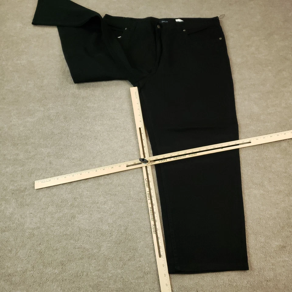 Pantalones de mezclilla Harbor Bay para hombre 40x26 negros calce suelto pierna recta algodón bolsillo Z Foto 2 de 4