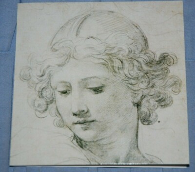 Pietro da Cortona: Studie für den Kopf des heiligen Michael - Weihnachtskarte NEU & versiegelt