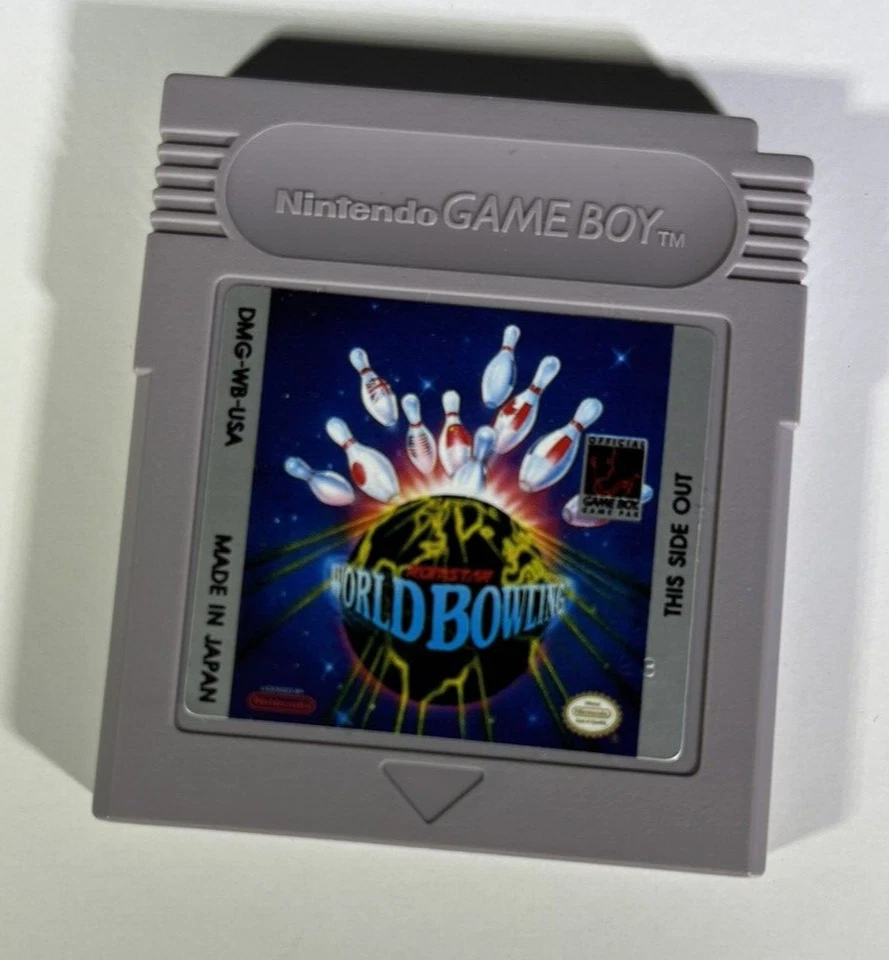 lot of 2 GAMEBOY games BASEBALL, WORLD BOWLING tested & working - Image 2 of 4