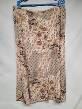 Fiorlini International Plus Tan Skirt with Floral Print Size 22/24 