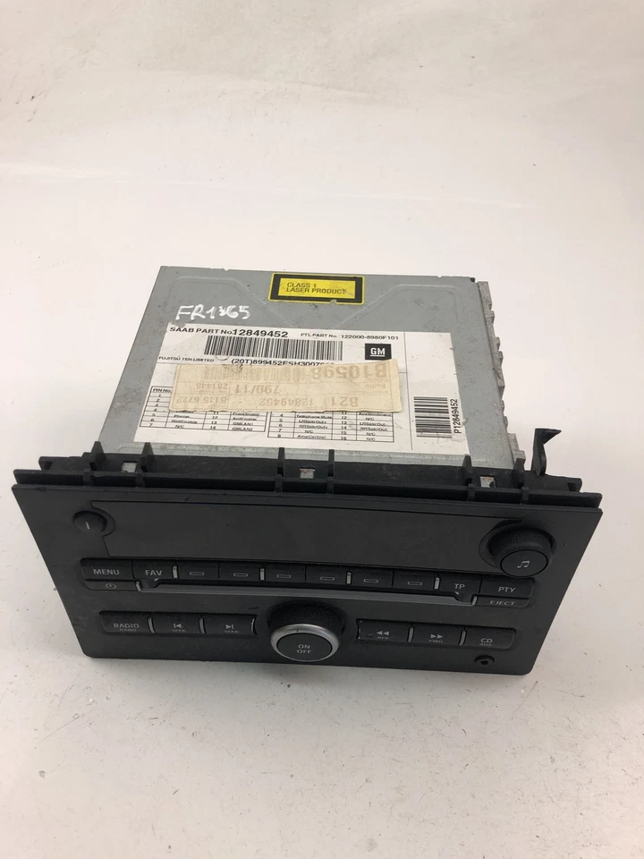 FR1365 SAAB CD RADIO CONTROL 12849452 [PIN/CODE NOT INCLUDED] - Image 2 of 4