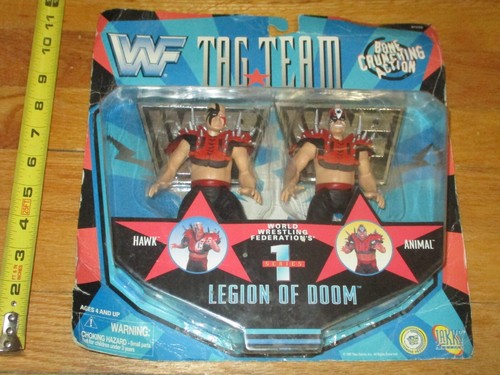 WWF WWE Jakks Legion Doom Wrestling Figuren Tag Team Hawk Animal Road Warriors