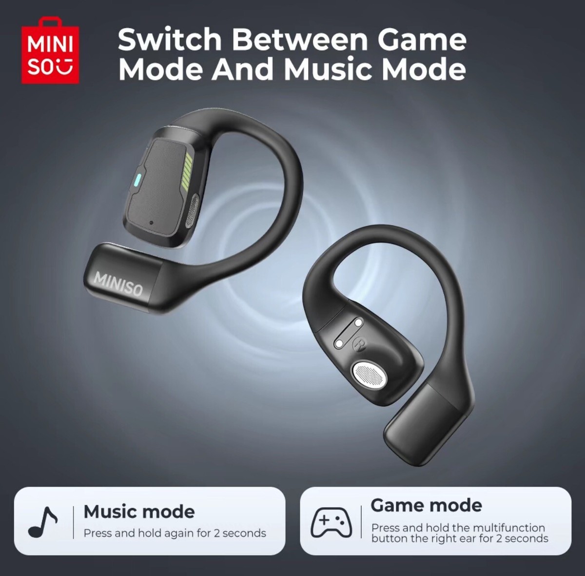 MINISO X28 Auricolari Open Ear Con Traduttore AI In Tempo Reale - Bluetooth 5.4, Supporto 135 Lingue, Per Viaggi, Business E Studio