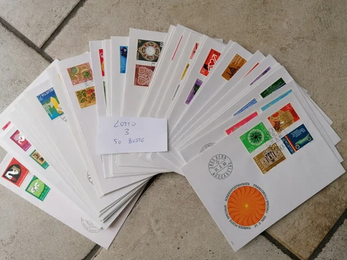 SWITZERLAND LOT OF 50 ENVELOPES FDC ENTER ALL PHOTOS