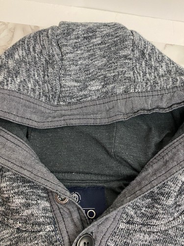 Buffalo David Bitton Hoodie Men's Sz XXL/TTG Gray Sherpa Lined Y2K Comfy Baggy - Picture 8 of 17