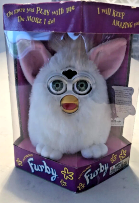 NEW UNOPENED in box All White Snowball Furby Vintage 1998 1st