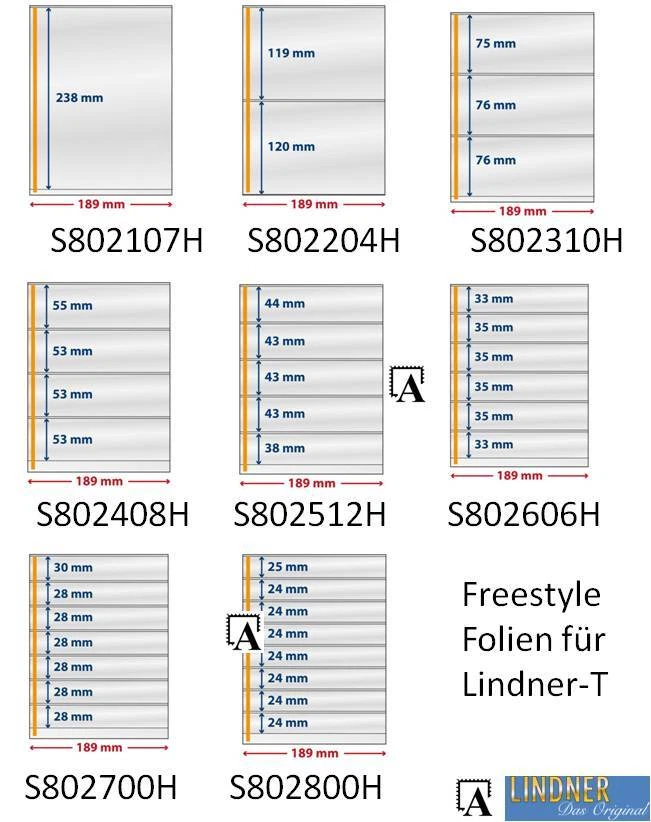 Lindner freestyle Folien für T Blankoblätter 5er-Pack auswählen