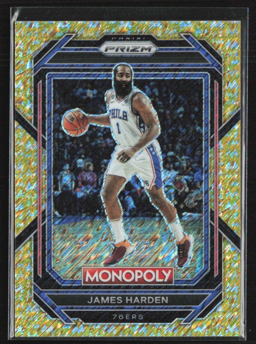 James Harden 2022-23 Panini Prizm Monopoly Gold Money Shimmer /500 #68
