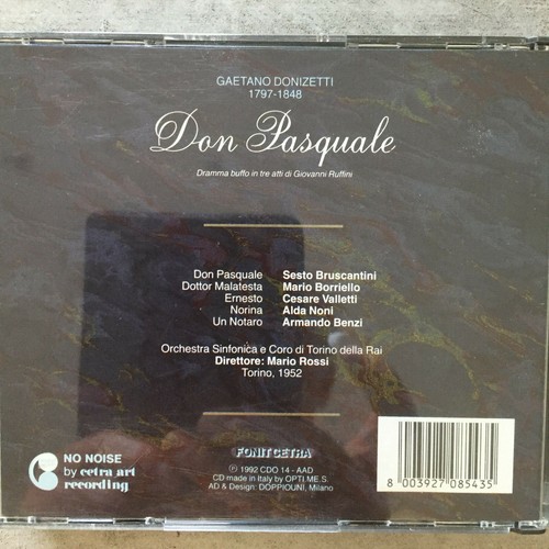 DONIZETTI: Don Pasquale - Bruscantini/Noni -Rossi (IT 2-CD-Box Cetra CDO 14/neu) - Picture 2 of 3